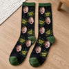 Custom Photo Middle Tube Socks - Personalized  Father's Day Birthday Gifts For Dad, Grandpa - Super Dad, Super Cool
