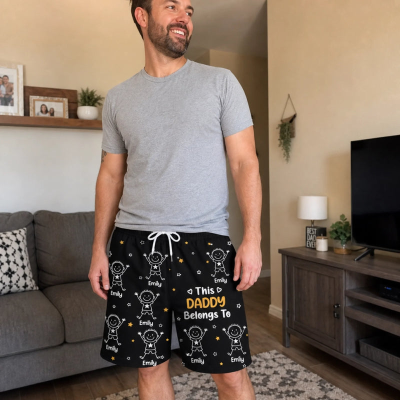 Custom Tropical Hawaiian Aloha Men Beach Shorts - Personalized Father's Day, Summer Vacation And Travel Gifts For Dad, Grandpa - Daddy Belongs To The Chaos Crew