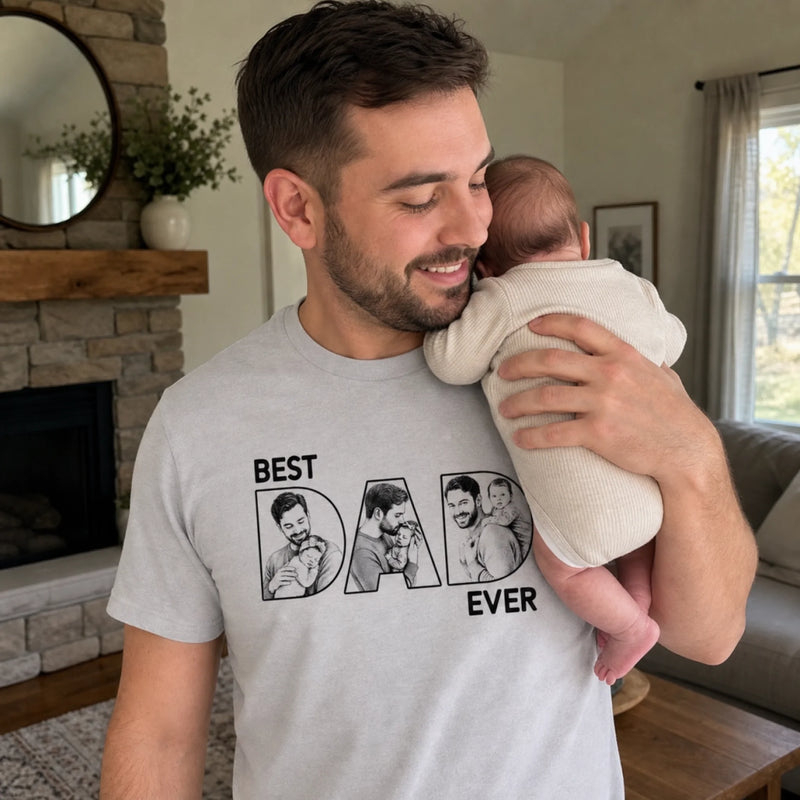 Custom Photo T-shirt, Hoodie - Personalized Father's Day Birthday Gifts For Dad, Grandpa - Best Dad In The World