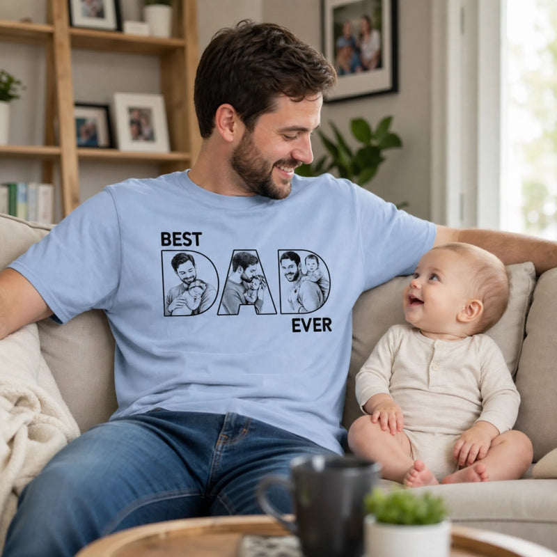 Custom Photo T-shirt, Hoodie - Personalized Father's Day Birthday Gifts For Dad, Grandpa - Best Dad In The World