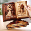 Custom 2-Layered Wooden Plaque - Personalized Anniversary Wedding Gifts For Husband And Wife, Him And Her - From Start To Forever