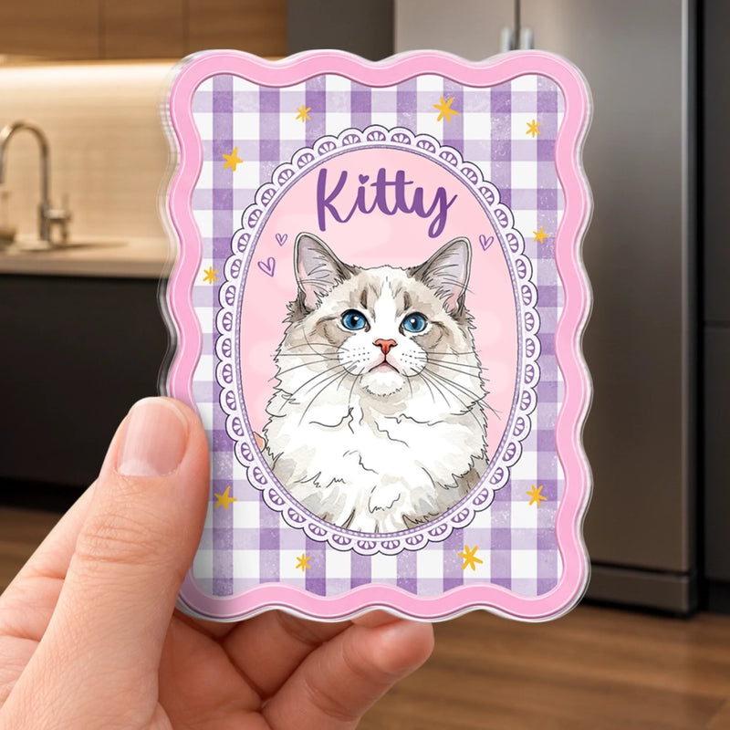Custom Photo Acrylic Fridge Magnet - Personalized Birthday Gifts For Dog Cat Lovers, Dog Dad And Mom, Cat Owners - Furry Friend, Infinite Joy