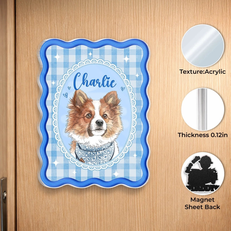Custom Photo Acrylic Fridge Magnet - Personalized Birthday Gifts For Dog Cat Lovers, Dog Dad And Mom, Cat Owners - Furry Friend, Infinite Joy