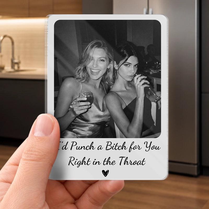 Custom Photo Acrylic Fridge Magnet - Personalized Best Friend Birthday Gifts For Women, Besties, Sisters, BFF - Soul Sisters Forever