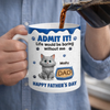 Custom Mug - Personalized Father's Day Birthday Gifts For Cat Lovers, Cat Mom And Dad - The Real Boss Lives Here