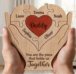 Custom You Are the Piece That Holds Us Together Mother's Day Gifts - Personalized Wooden Art Puzzle