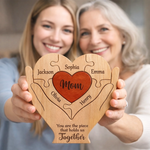Custom You Are the Piece That Holds Us Together Mother's Day Gifts - Personalized Wooden Art Puzzle