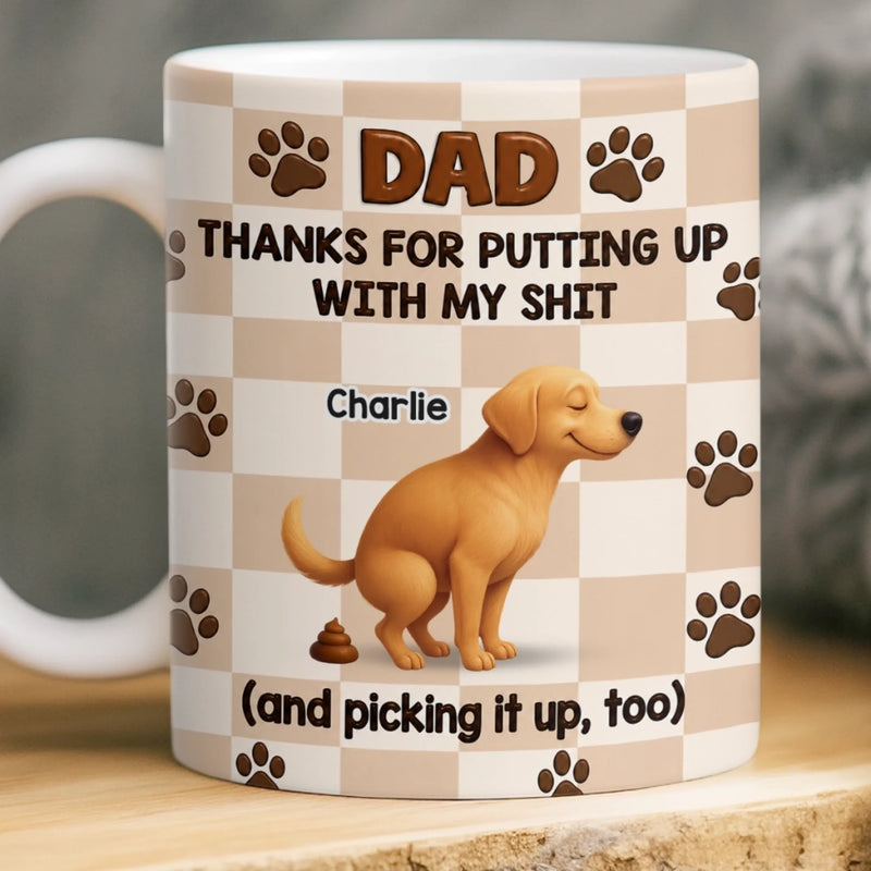 Custom Mug - Personalized Father's Day Gifts For Dog Cat Lovers, Dog Dad And Mom, Cat Owners - Paws Fill Life With Joy