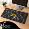 Custom Desk Mat -  Personalized Father's Day Birthday Gifts For Dad, Grandpa - Daddy’s Desk, Filled With Love