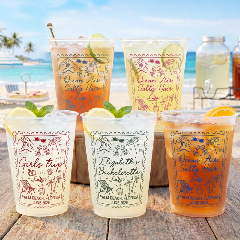 Custom Party Cups - Personalized Summer Vacation And Travel Gifts For Best Friends, Family - Making Unforgettable Memories