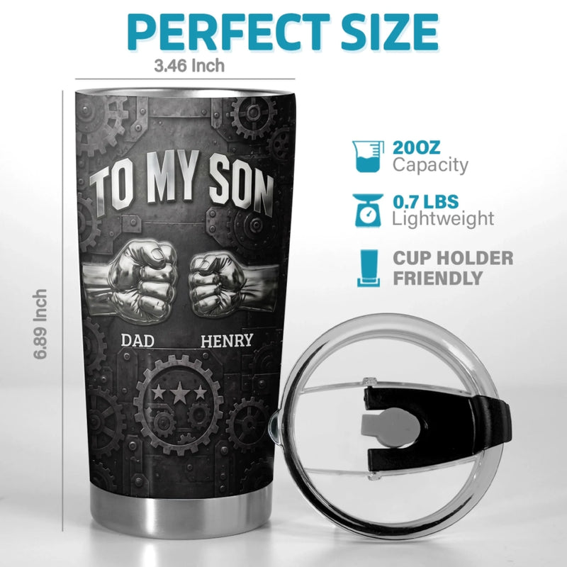 Custom Tumbler - Personalized Father's Day Birthday Gifts For Son - Love You More Every Day