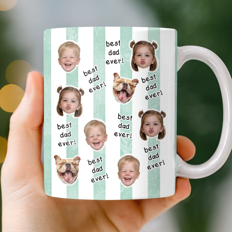 Custom Photo Mug - Personalized Father's Day Birthday Gifts For Dad, Grandpa - Fueled By Family Love