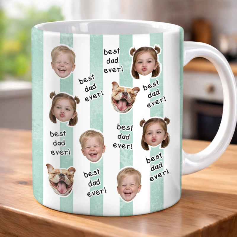 Custom Photo Mug - Personalized Father's Day Birthday Gifts For Dad, Grandpa - Fueled By Family Love