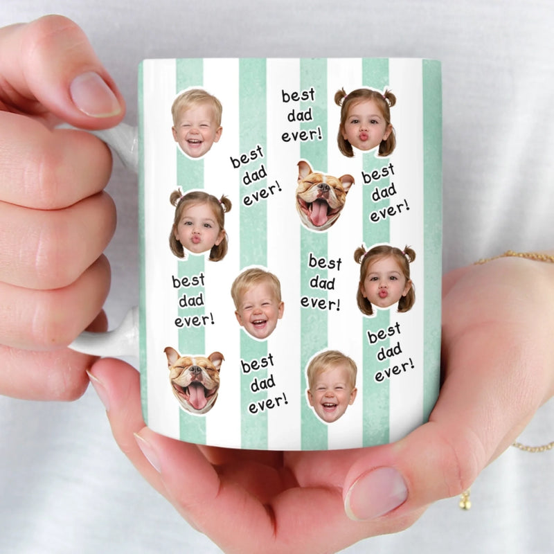 Custom Photo Mug - Personalized Father's Day Birthday Gifts For Dad, Grandpa - Fueled By Family Love