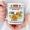 Custom 3D Inflated Effect Printed Mug - Personalized Father's Day Birthday Gifts For Dog Cat Lovers, Dog Dad And Mom, Cat Owners - Powered By Coffee & Cat Cuddles