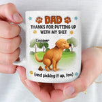 Custom 3D Inflated Effect Printed Mug - Personalized Father's Day Birthday Gifts For Dog Cat Lovers, Dog Dad And Mom, Cat Owners - Powered By Coffee & Cat Cuddles