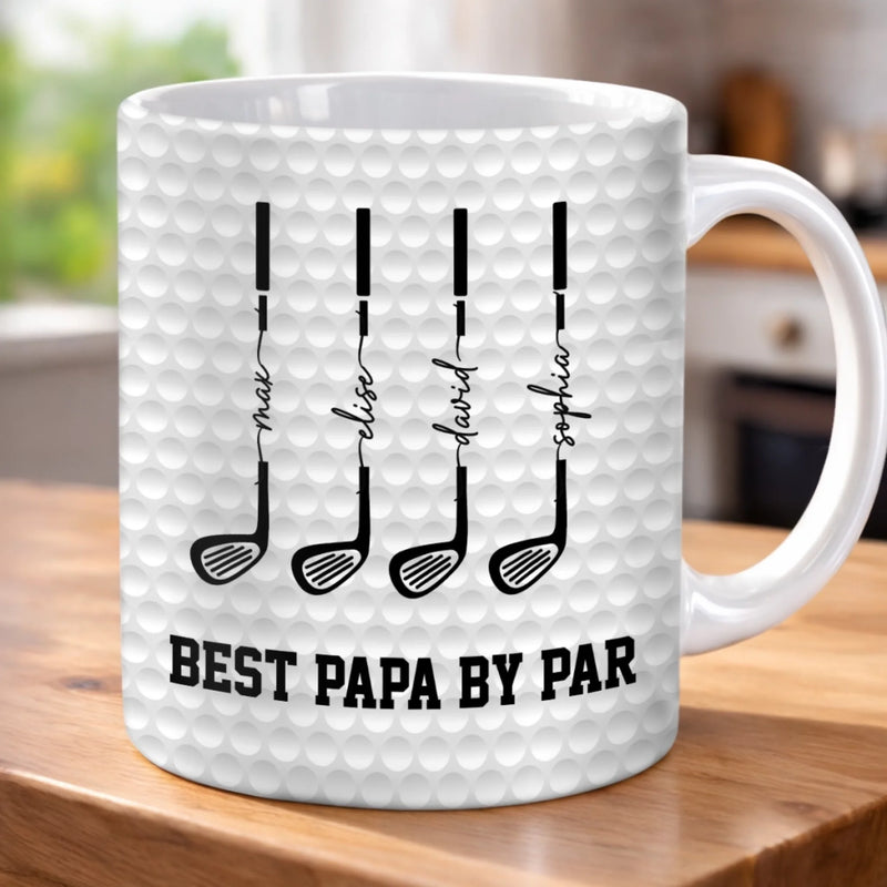Custom 3D Inflated Effect Printed Mug - Personalized Father's Day Birthday Golf Gifts For Dad, Grandpa - Don’t Touch My Clubs