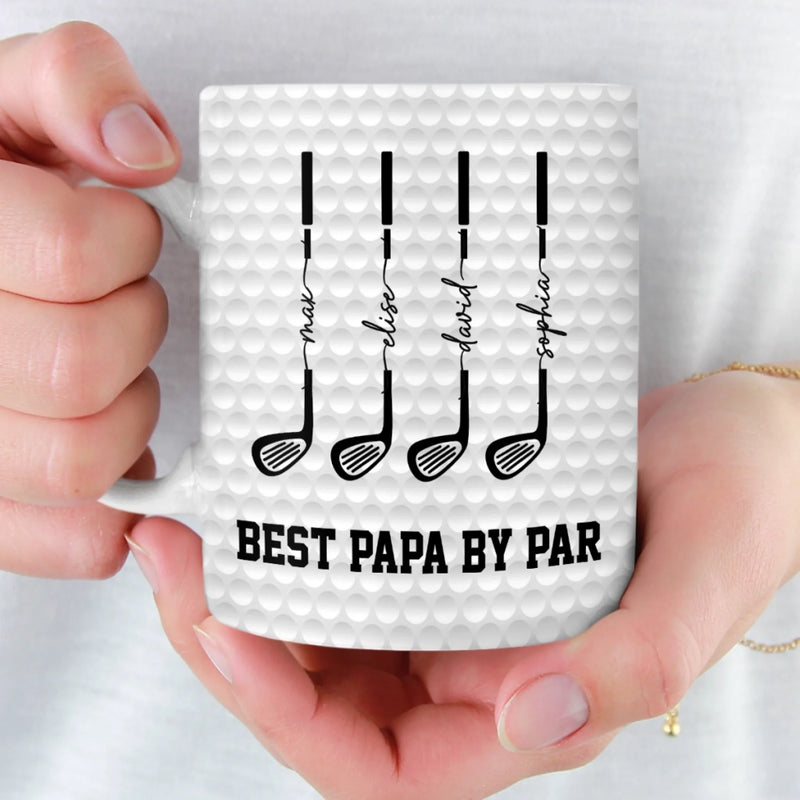 Custom 3D Inflated Effect Printed Mug - Personalized Father's Day Birthday Golf Gifts For Dad, Grandpa - Don’t Touch My Clubs
