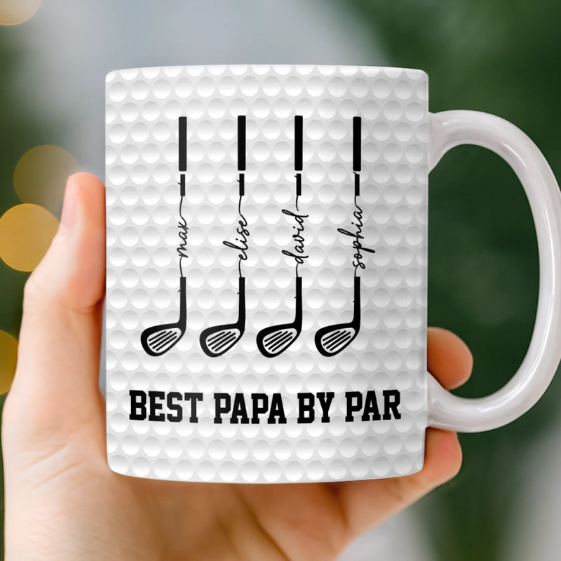 Custom 3D Inflated Effect Printed Mug - Personalized Father's Day Birthday Golf Gifts For Dad, Grandpa - Don’t Touch My Clubs