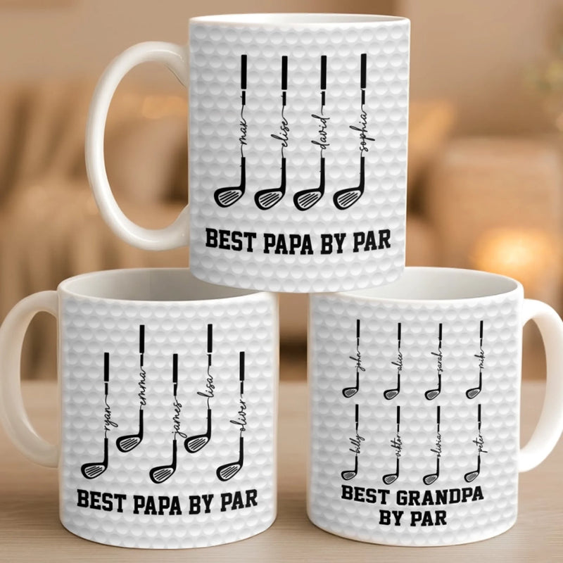 Custom 3D Inflated Effect Printed Mug - Personalized Father's Day Birthday Golf Gifts For Dad, Grandpa - Don’t Touch My Clubs