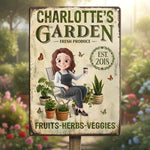 Custom Home Decor Metal Sign - Personalized  Birthday Garden Gifts For Gardeners - My Little Green Paradise