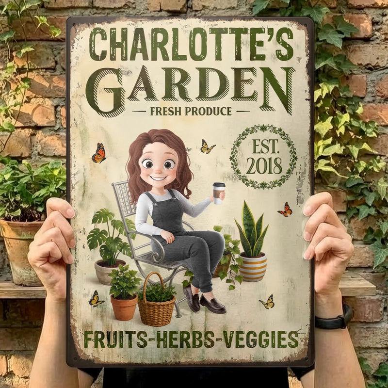 Custom Home Decor Metal Sign - Personalized  Birthday Garden Gifts For Gardeners - My Little Green Paradise