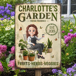 Custom Home Decor Metal Sign - Personalized  Birthday Garden Gifts For Gardeners - My Little Green Paradise