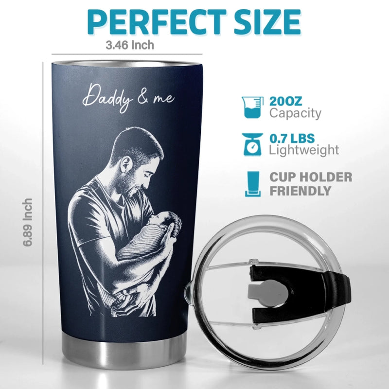 Custom Photo Tumbler - Personalized Father's Day Birthday Gifts For Dad, Grandpa - Winning Like a Legend