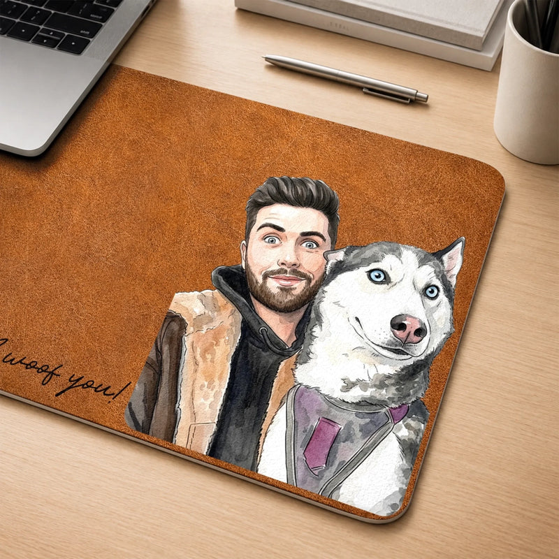 Custom Photo Desk Mat - Personalized Father's Day Birthday Gifts For Dog Cat Lovers, Dog Dad And Mom, Cat Owners - Whiskers Make Work Better