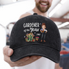 Custom Vintage Washed Denim Baseball Cap - Personalized Birthday Garden Gifts For Gardeners - Rooted In Pure Happiness