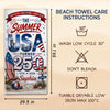 Custom Beach Towel - Personalized America 250th Anniversary, Summer Vacation And Travel Gifts For Mom, Dad, Brother, Sister, Kids - Celebrating 250 Years Strong