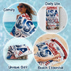 Custom Beach Towel - Personalized America 250th Anniversary, Summer Vacation And Travel Gifts For Mom, Dad, Brother, Sister, Kids - Celebrating 250 Years Strong