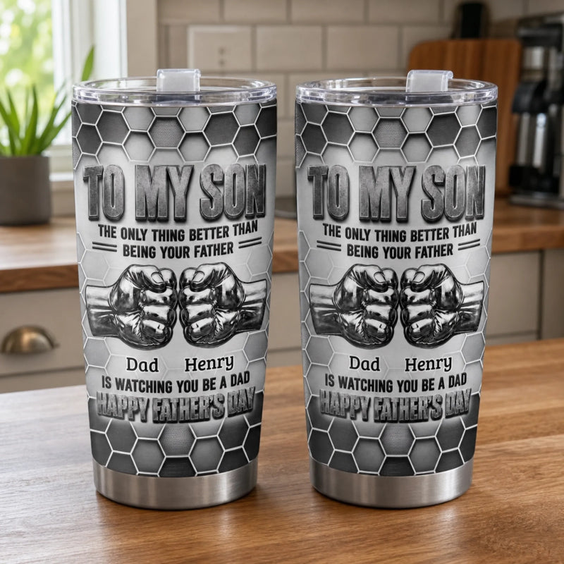 Custom Tumbler - Personalized Father's Day Birthday Gifts For Son - Never Forget How Loved You Are