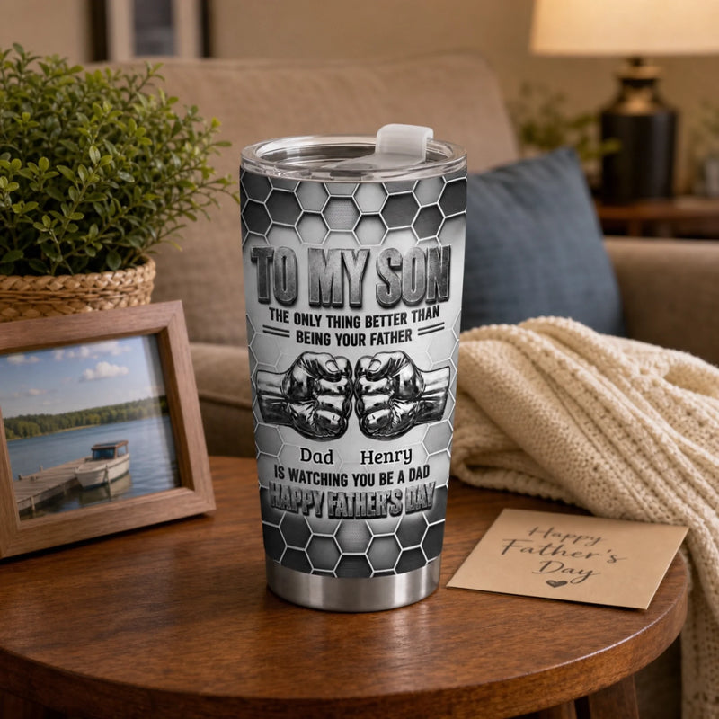 Custom Tumbler - Personalized Father's Day Birthday Gifts For Son - Never Forget How Loved You Are