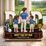 Custom 2-Layered Wooden Plaque - Personalized Father's Day Birthday Golf Gifts For Dad, Grandpa - Golf Days Good Vibes