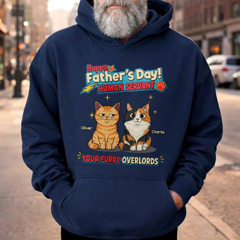 Custom Unisex T-shirt, Hoodie - Personalized Father's Day Birthday Gifts For Cat Lovers, Cat Dad - My Kids Say Meow