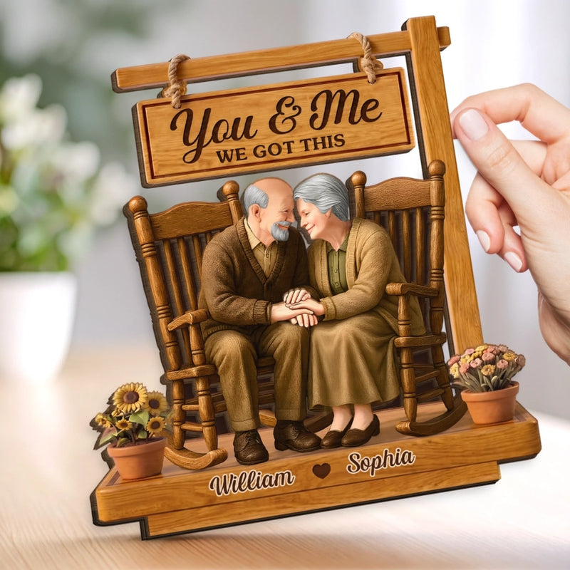 Custom 2-Layered Wooden Plaque - Personalized Anniversary Wedding Gifts For Husband And Wife, Him And Her - Our Lifetime Of Love
