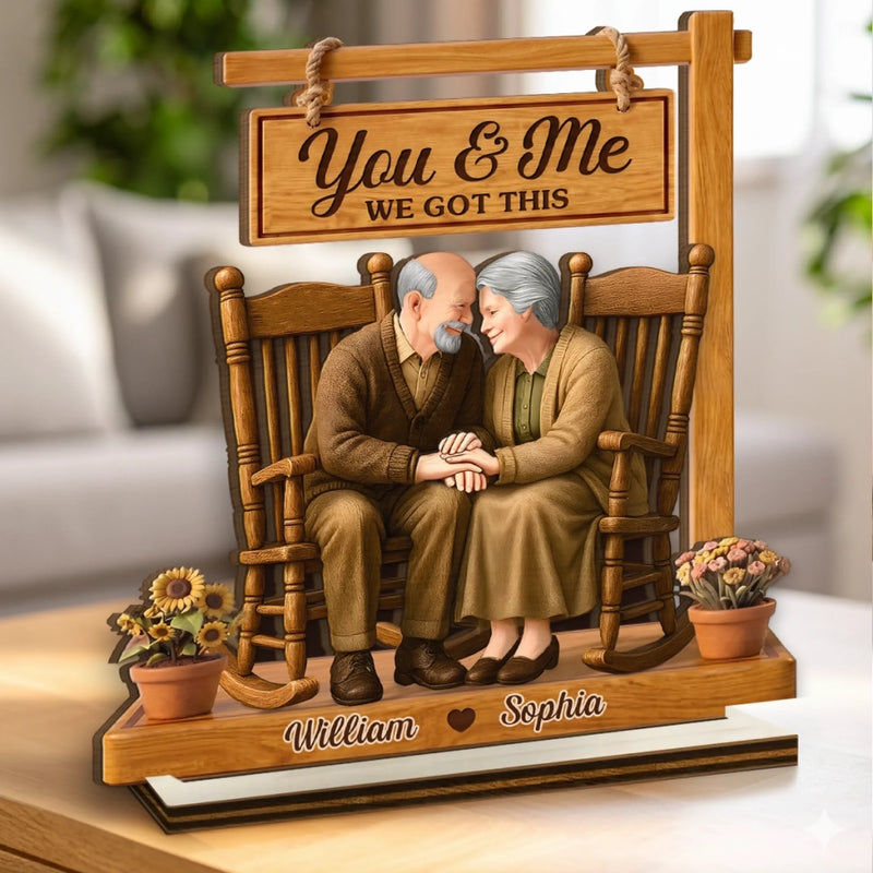 Custom 2-Layered Wooden Plaque - Personalized Anniversary Wedding Gifts For Husband And Wife, Him And Her - Our Lifetime Of Love