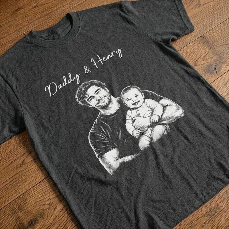 Custom Photo T-shirt, Hoodie - Personalized Father's Day Birthday Gifts For Dad, Grandpa, Husband - Family Man Forever