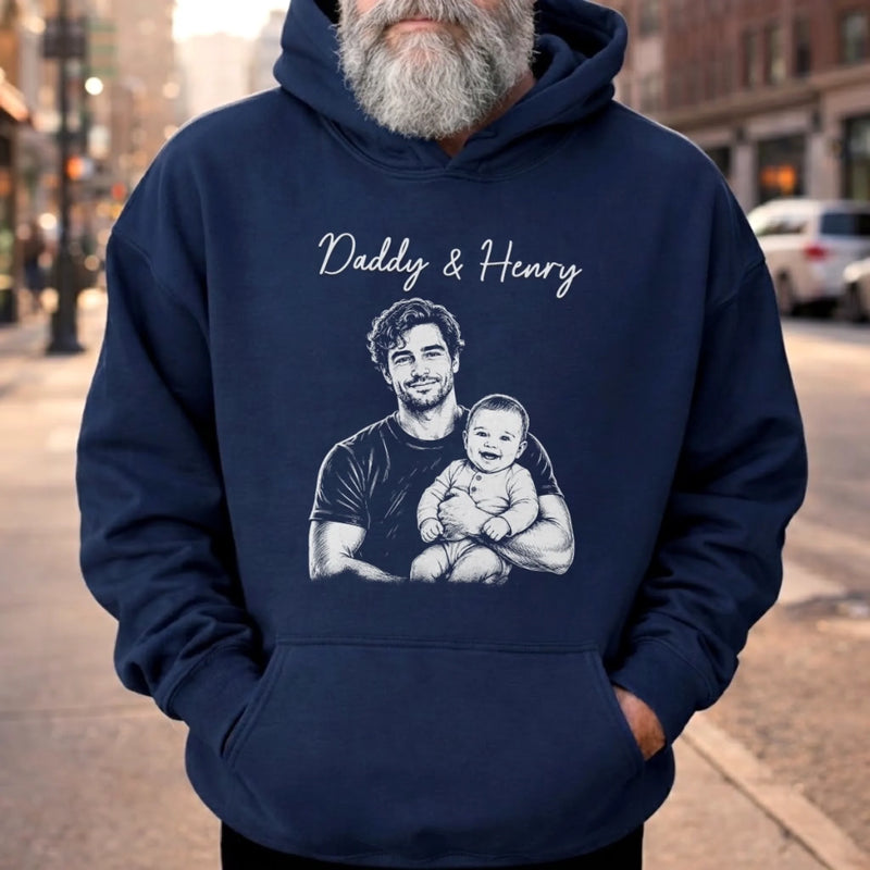Custom Photo T-shirt, Hoodie - Personalized Father's Day Birthday Gifts For Dad, Grandpa, Husband - Family Man Forever