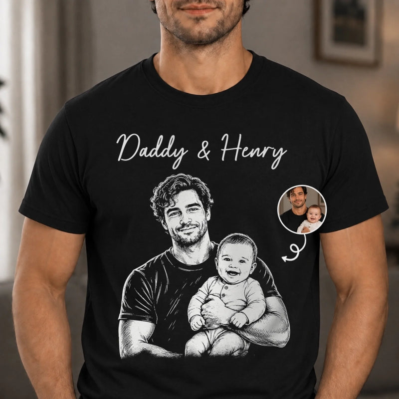 Custom Photo T-shirt, Hoodie - Personalized Father's Day Birthday Gifts For Dad, Grandpa, Husband - Family Man Forever