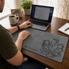 Custom Photo Desk Mat - Personalized Father's Day Birthday Gifts For Dad, Grandpa - Dad’s Love Holds Us Together