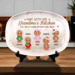 Grandma's Kitchen - Family Personalized Custom Platter - Christmas Gift For Mom, Grandma