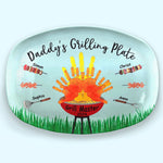 Custom Name Grill Master Gifts for Dad - Personalized Platter