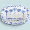 Custom Platter - Personalized Birthday Gifts For Mom, Grandma - Floral Roots Of Everlasting Love