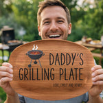Custom Platter - Personalized Father's Day Birthday Gifts For Dad, Grandpa - Dad Serves Love Daily