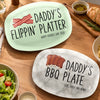 Custom Platter - Personalized Father's Day Birthday Gifts For Dad, Grandpa - Dad Serves Love Daily