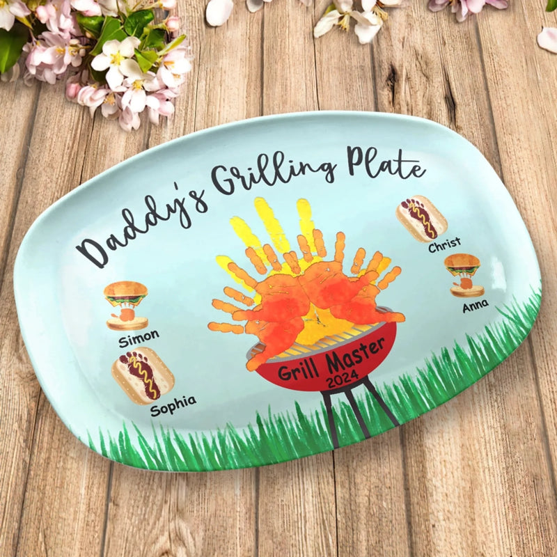 The Homemaker Has The Ultimate Career - Family Personalized Custom Platter - Father's Day, Gift For Dad, Grandpa