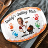 Custom Photo Platter - Personalized Father's Day Birthday Gifts For Dad, Grandpa - Dad In His Happy Place