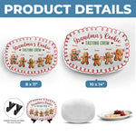 Grandma's Cookie Connoisseurs - Family Personalized Custom Platter - Christmas Gift For Mom, Grandma